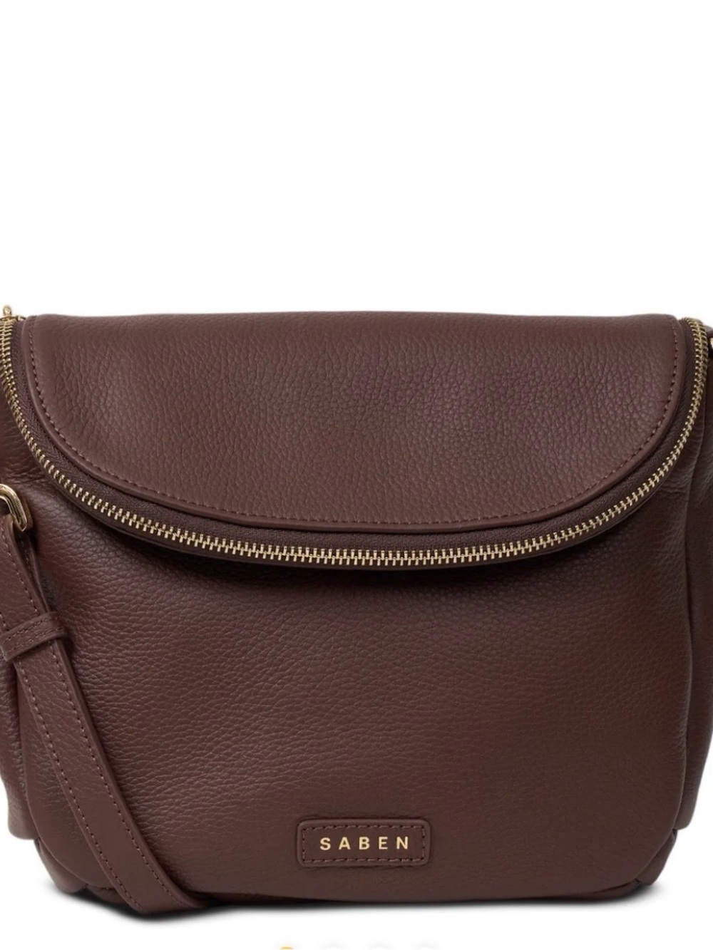 Saben Women’s Leather “Fifi” Crossbody Bag - Dark Tan